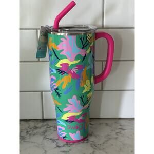Swig Life Paradise 40oz Drink Tumbler Mega Mug Straw Insulated Tropical Colorful